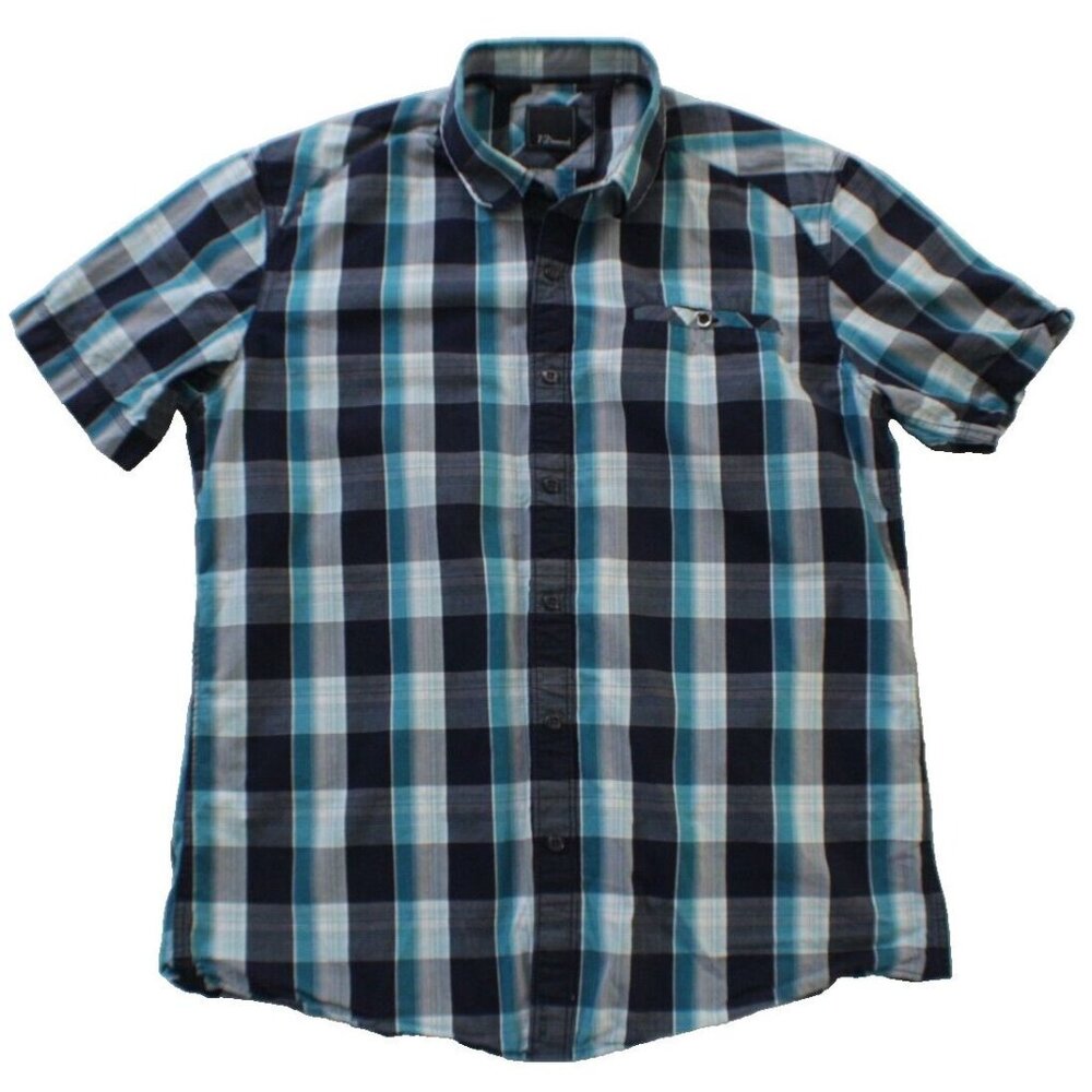 7 Diamonds Men's Button Up Snap Closure Shirt Size L